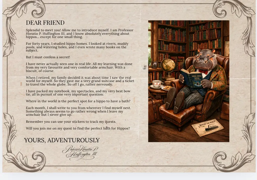 A "Dear Friend" letter written by Professor Horatio P. Huffington III